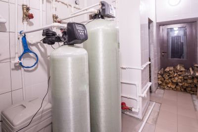 Water Softener System in Place
